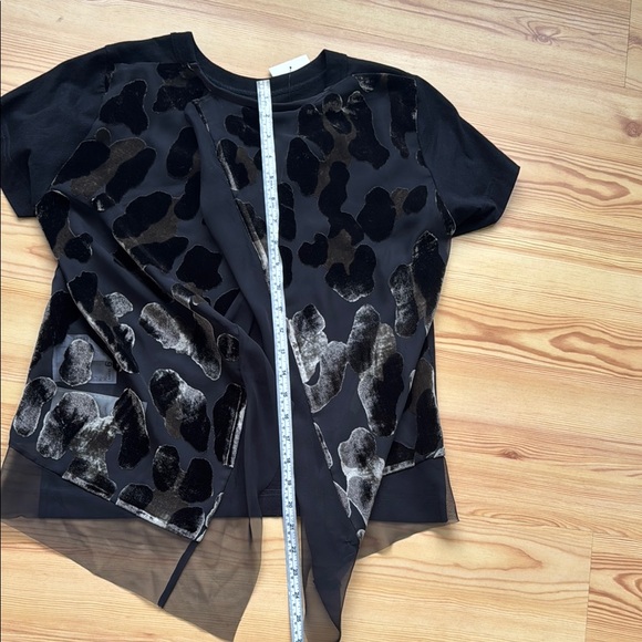 Sacai Stylish Black Shirt with Sheer Accents size 3(M) brand new with tag - Picture 12 of 12